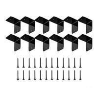 Tidgel 12 Pack Black Pergola Rafter Clips with Screws,Galvanized Steel for Hurricane Brackets for Timber Beams,Ceiling Joists and Gazebo Construction(2.95 * 3.7in)
