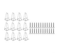 Tidgel 12 Pack Clear Plastic Blind Hold Down Brackets for Inch Bottom Rails, Tool-Free Installation Clips for Wood Faux For Mini Blinds(12pcs)