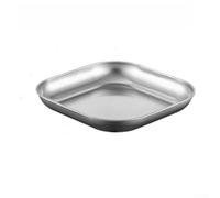 Tidgel 18x12.5cm Stainless Steel Plate for Fruits Nuts | Sleek minimalist design, smooth safe edges, silver finish, fits contemporary table settings, elegant look