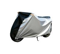 Tidgel 190T Motorcycle Cover Waterproof Full Coverage, Silver Black with Reflective Strips for Rain Sun Dust Protection Outdoor Storage(XL 230 * 90 * 125)