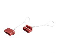 Tidgel 2 Pack Dust Cover For 50A Connector, Red And Black Protective For Battery for CARAVAN RV Boat Trailer(175A-red)