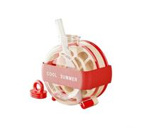Tidgel 2in1 Ice Cube Maker Bottle with Straw PP Green(Red)