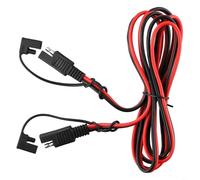 Tidgel 2m SAE to SAE Extension Cable 14AWG Quick Connect Wire Harness with Reverse Polarity Adapter and Dust for 12V 24V Solar