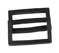 Tidgel 2Pcs Black Rectangular Overflow Washer, 58x35mm, Rubber Seal,for Kitchen Sink Dishwasher Washing Machine Leak Prevention