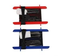 Tidgel 2pcs Crab Hand Lines for Crabbing, Colorful Frame with 13m Rope, Bait Bag & Sinker, Safe Hook-Free Fishing Net for Beach Pier(red+blue)