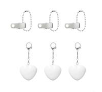 Tidgel 3-Pack Heart-Shaped Touch Lamp Keychains: Portable ABS Clip-On Lights for Handbags, Purses & Travel Gifts