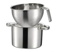 Tidgel 304 Stainless Steel Chocolate Melting Pot 2Pcs Double Boiler | 304 Stainless Steel, Double Boiler Design, Even Heat Distribution, Non-stick Exterior, For Chocolate Butter Cheese Baking