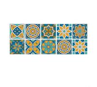 Tidgel 30Pcs Black Moroccan Mosaic Wall Decals Waterproof PVC for TILE Stickers for Kitchen Bathroom Backsplash Shower Walls Home Decor(HZ-010)