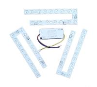 Tidgel 3pcs U-Shaped LED Lamp Core Lens 72W with Driver, Bright Light Source Replacement for Ceiling and Purification Fixtures
