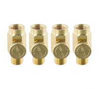 Tidgel 4-Piece 1/4" NPT Inline Regulator Valve, Solid Brass Construction, For Compressed Air Systems Brass Air Compressor Accessory Kit