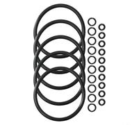 Tidgel 5 Pack Cornelius Keg O-Ring Seal Set, Silicone Rubber Gaskets for Homebrew Beer Wine Making, Complete Lid Dip Tube Disconnect Repair Kit