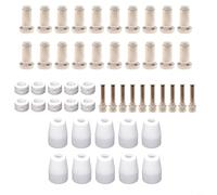 Tidgel 50 Sets Plasma Cutter Consumables for PT-31XL Torch PCM-500i, Copper Electrode Nozzle Swirl Ring Shield, 40A Quick-Change Kit