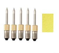Tidgel 5PCS E10 Interface Replacement Soldering Iron Needle Tips, For Electric Soldering Iron, Tip-B And Tip-C, Copper And Steel(TIP-B 5PCS)