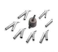 Tidgel 8PCS Stainless Steel Hot Air Welding Nozzles for 32mm, Round Triangle Tacking Tips for PVC Vinyl Plastic Repair