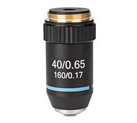 Tidgel Achromatic Objective Lens 195mm Copper Core 4X-100X Oil Immersion High for Biological Microscope RMS 20.2mm Thread Lab Research(40X)