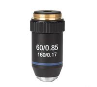 Tidgel Achromatic Objective Lens 195mm Copper Core 4X-100X Oil Immersion High for Biological Microscope RMS 20.2mm Thread Lab Research(60X)