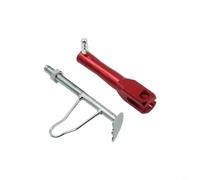 Tidgel Adjustable Retractable Motorcycle Kickstand Aluminum Alloy Side Support Stand for m10 Fitment for Electric Scooters Bikes Red(Red)