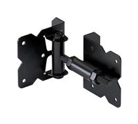 Tidgel Adjustable Self Closing Gate Hinges with Anti-Rust Finish for Heavy Duty Fence, Smooth Damping Spring Hardware for Garden Yard Outdoor Use, Black, 2 Pack(2PACK)