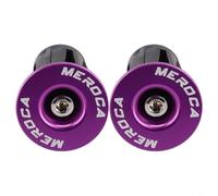 Tidgel Aluminium Alloy Handlebar End for 22-24mm Bike Bars, Mountain Road Folding Bicycle Bar End with Screws, Black(Purple)