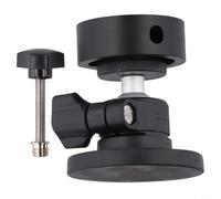 Tidgel Aluminum Alloy Roof Mount Bracket for Starlink for MINI, Adjustable Angle Magnetic Base with Rubber Coating for Car Iron for SURFACE, Black 6.6x7.2cm