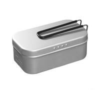 Tidgel Aluminum Camping Mess Kit with Pressure Relief, 800ml Portable Cooking Pot Set Includes Cutting Board and Stove for Hiking Picnic Survival