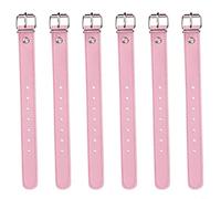 Tidgel Basket Strap,6pcs Adjustable PU Leather Straps for and Adult Bikes,Front Handlebar Cargo Fixing Belt,22cm Brown Black Pink(Pink)