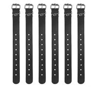 Tidgel Basket Strap,6pcs Adjustable PU Leather Straps for and Adult Bikes,Front Handlebar Cargo Fixing Belt,22cm Brown Black Pink(black)