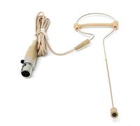 Tidgel Beige Single Earhook Headset Mic with Omnidirectional Condenser, 1.2m Cable for Mini 3-Pin XLR Compatible with for PYLE Systems for Stage Speech