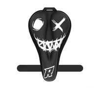 Tidgel Bike Saddle Cover Elastic Silicone Gel Shock-Absorbing Full Coverage Anti-Slip Seat Protector For Carbon Fiber Saddles 29X18.5cm Easy And Quick To Use(Black Silver)