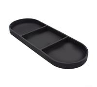 Tidgel Black Silicone Tray 33x12cm for Table for top Black Silicone | for versatile snack remote holder, keeps table tidy, fits living room decor, 33cm length