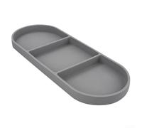 Tidgel Black Silicone Tray 33x12cm for Table for top Black Silicone | for versatile snack remote holder, keeps table tidy, fits living room decor, 33cm length