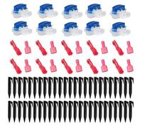 Tidgel Boundary Wire Kit, Robot Lawn Mower Accessories For Robot Lawnmower, 50 Pegs, 10 Cable Connectors And Connection Terminals, Fit For Worx For Landroid, For Bosch Indego