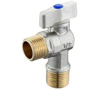 Tidgel Brass Angle Valve Large Flow Ball Valve for Water Heater Hot | Solid Brass, Nickel-plated Rust Resistance, Full-bore Design, G1/2 Thread, for ideal For Hot/cold Water Control