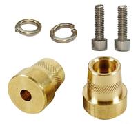 Tidgel Car Battery Terminals, Brass M6 Side Mount Post Connector, 12-24V Auto Adapter, Oxidation Resistant Fit for Truck Van Boat, Gold Finish, 2 Pack