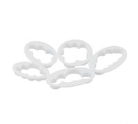 Tidgel Cloud Shape Cookie Cutters Printed Fondant Molds for Cake Decorating, Plastic Embossed Baking Tools Set of 5pcs