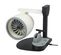 Tidgel Compact 3D Printed Turbofan Model Desk Fan,with Mist Spray and Red Flame Light - Creative Airflow Humidifying Device for Workspace(Red)