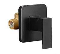 Tidgel Copper Shower Valve Body Single Function In-Wall Embedded Mixer, For Bathroom Plumbing Renovation Easy And Quick To Use(Black)