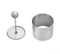 Tidgel Creative Salad Stainless Steel with Pusher Tool Creative Salad(L) | 304 stainless steel, rustproof for durable, push board included, S size compact, appetizer maker