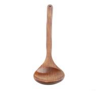 Tidgel Deep Scoop Wooden Spoon 33cm for Stirring Pots | Unbreakable hardwood, 33cm length, heavy duty use, boiling safe, thick dish stirring