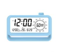 Tidgel Digital Alarm Clock with LED Backlight, USB Rechargeable Silent Desk Clock, 3 Alarms Countdown Timer Temperature Display for Bedroom Office Study(Pink)