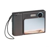Tidgel Digital Camera 48MP 4K Dual Lens Compact 6x12cm CCD for Students Travel Vlogging Selfies Easy Use White(Is black)