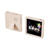 Tidgel Digital Music Picture Frame with Recording Function, Magnetic Photo Display with TF Card & BT Player, Adjustable Volume(Pink)