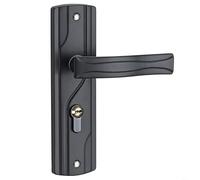 Tidgel Door Handle Lock Set,With Silent Bearing In Black Manganese Steel For Bedroom And Living Room Doors(1PC)