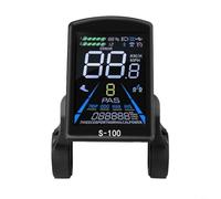 Tidgel Ebike Display Color LCD Screen 24V-72V for S-100 for OMD 2 Protocol SM Connector Real Speed Battery Mileage Fault Code Black