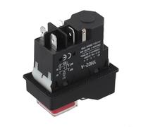 Tidgel Electromagnetic Push Button Switch AC250V 18A IP55 Waterproof for KJD17 KLD28, Double Pole Safety Control for Machine Tools & Garden Machinery, 4/5Pin Black(5)