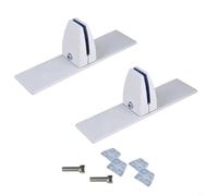 Tidgel Fireplace Screen Stand, 2pcs Metal Support Bracket with Telescopic Arms for Secure Glass Panel Holding, Rust-Resistant Alloy Base for Installation in Modern & Traditional Interiors,