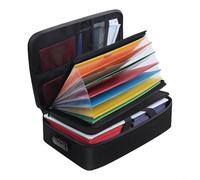 Tidgel Fireproof Document Bag with Lock, 7-Compartment Storage Box for Important Papers, for PASSPORT & USB, Portable Security Case for Home, Office and Travel