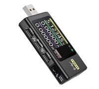 Tidgel FNB58 USB Voltage Current Meter Tester 2.0 LCD Fast Charge Trigger 4-28V 0-7A Capacity Ripple Detection for Type-C PD QC Devices(black)