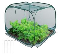 Tidgel Foldable Mesh Plant Cover With 4 Ground Stakes, Reusable Garden Net Cage For Frost And Pest Protection Easy And Quick To Use(120 * 120 * 120)