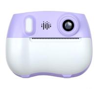 Tidgel for Instant Print Camera 1080P Dual Lens Digital Cam 2.4 Inch Screen Thermal Photo Printer With Stickers Pens Purple Pink Green